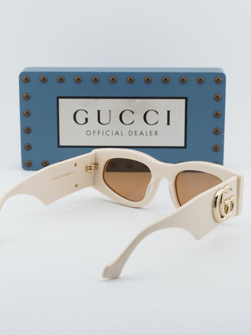 Gucci GG1754S 003 Women Rectangle Sunglasses - Beige / Brown - Picture 4 of 10